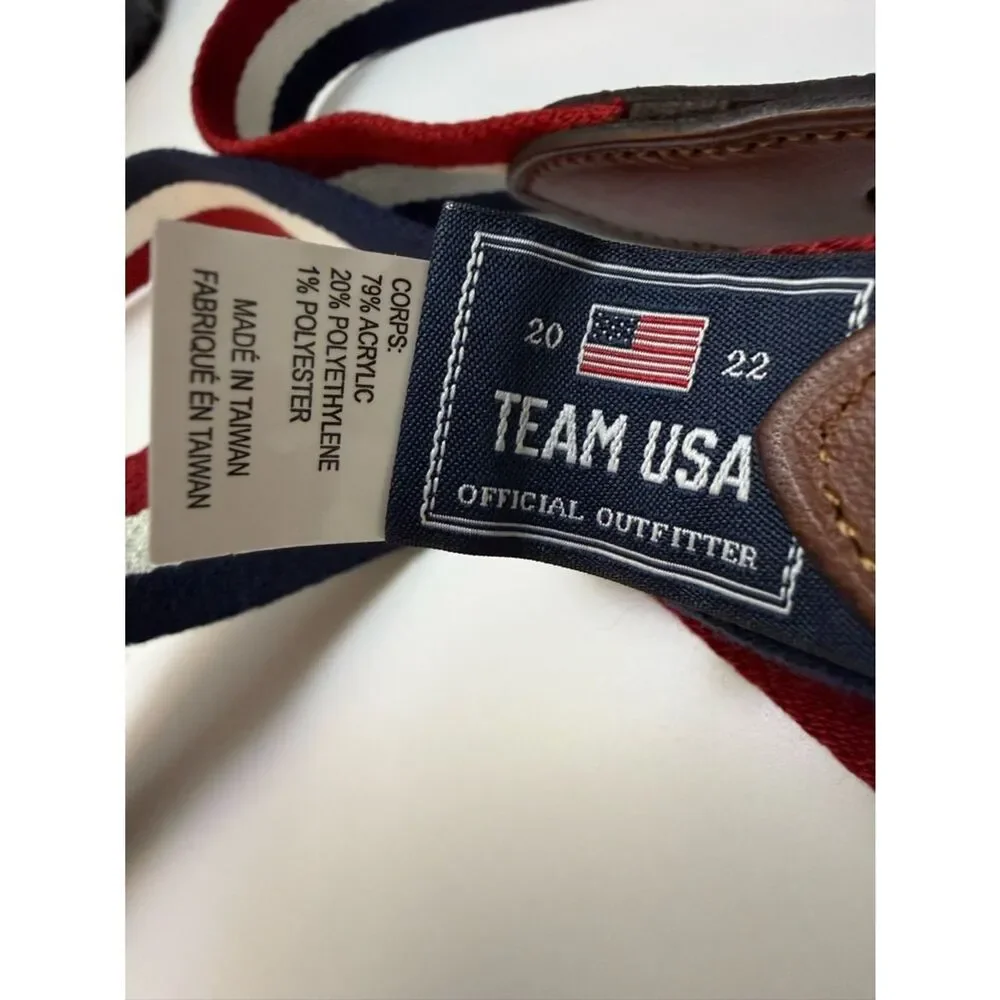 Polo Ralph Lauren Men’s 3X Canvas Stripe Belt Leather Golf Classic Preppy